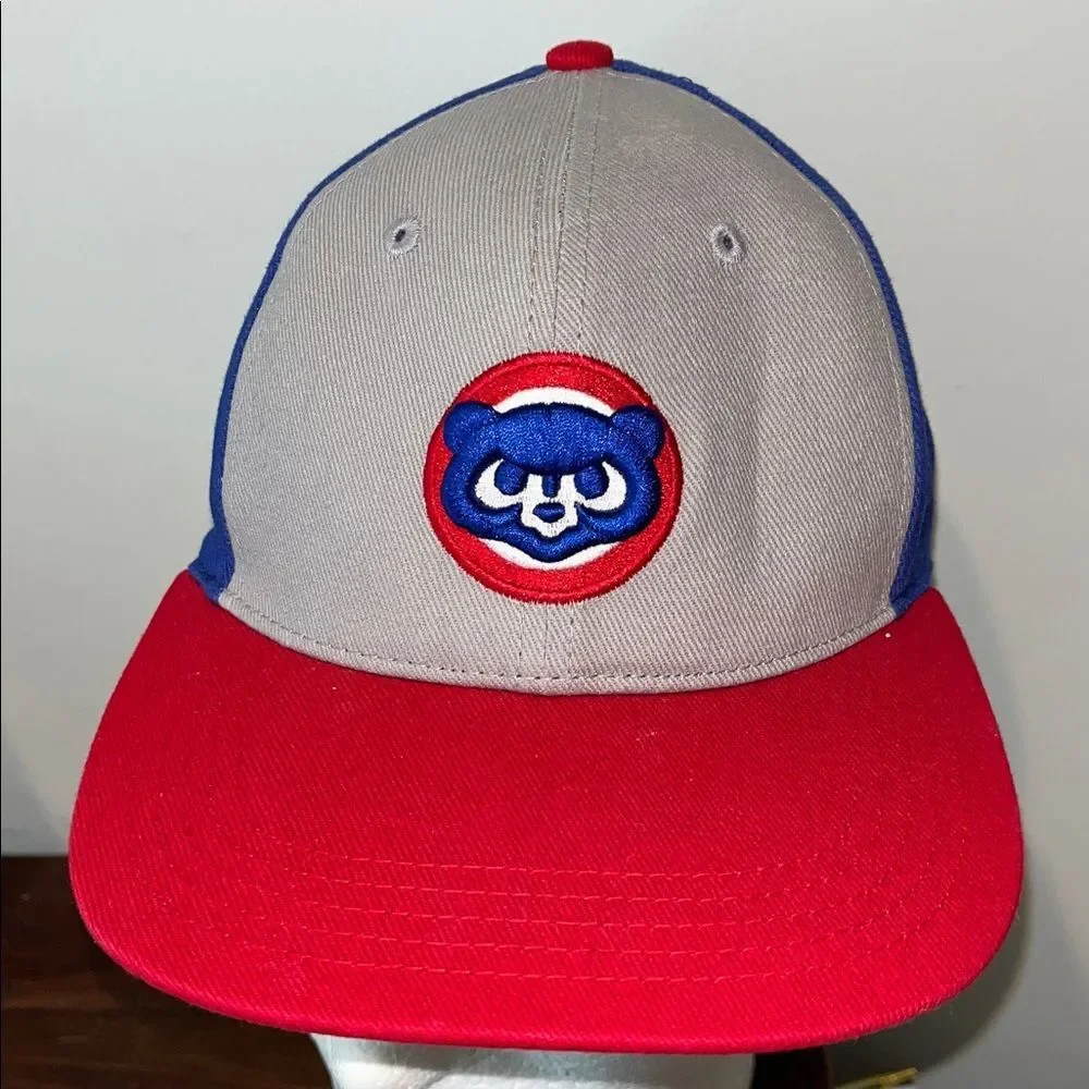 Mr Cub Sewn MLB Chicago Cubs Youth Snapbacck Ponytail Friendly Baseball Cap Hat